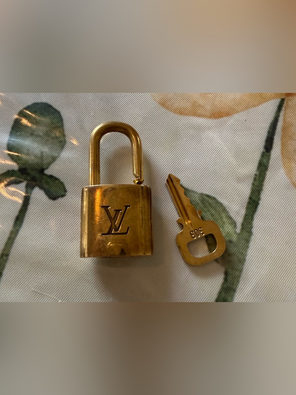 Louis Vuitton Gold-tone Padlock and Key Set - Picture 2 of 6
